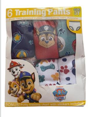 Paw Patrol Kids Training Underwear - NEW Blue and Red Character Prints Size 3T